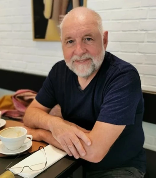 Jürgen Grahmann beim Kaffee